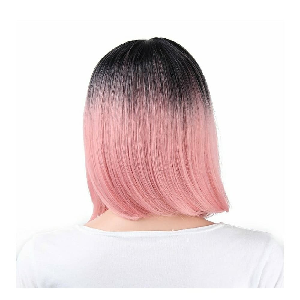 Pink Ombre Bob Beauty Wig - Thumbnail 2