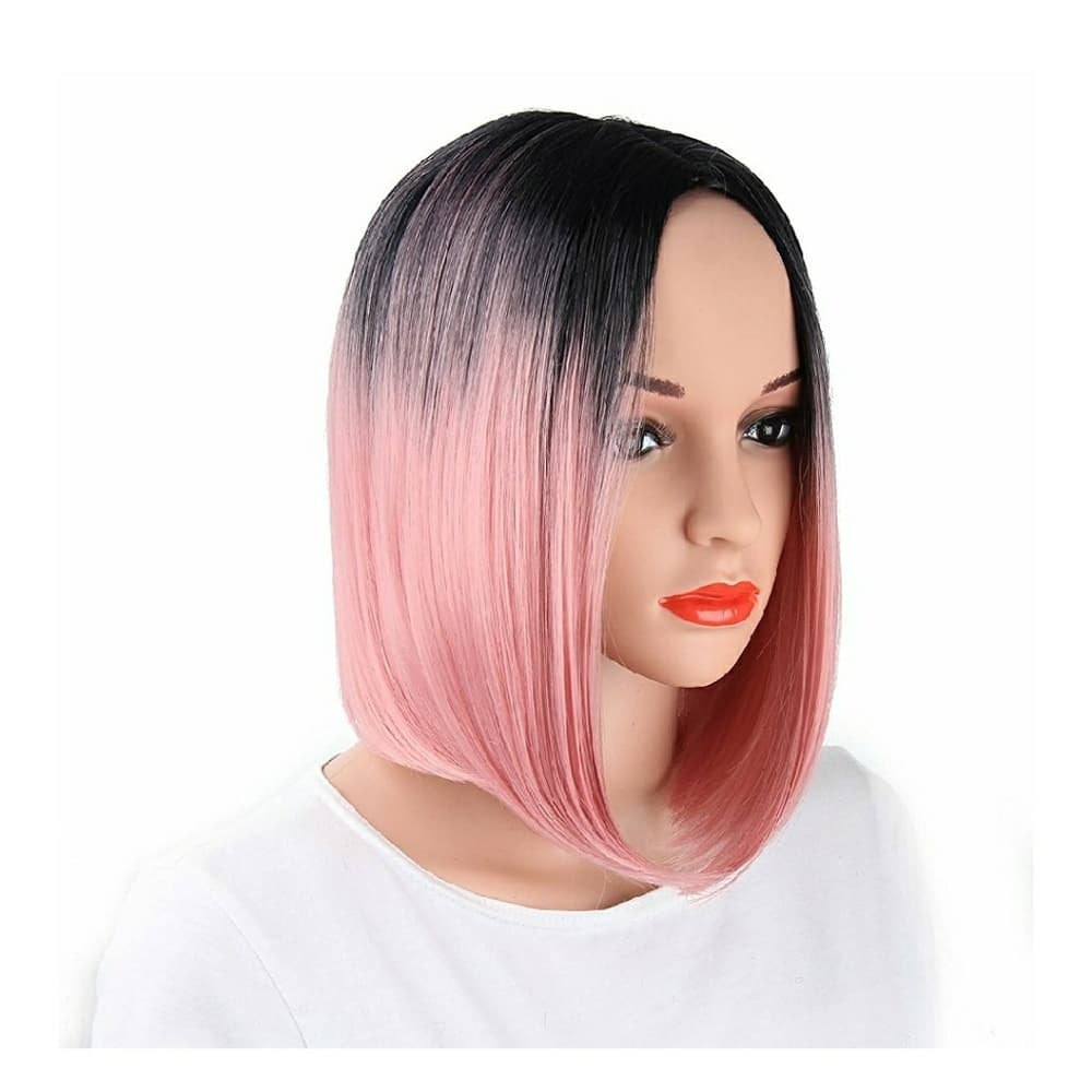 Pink Ombre Bob Beauty Wig - Thumbnail 3