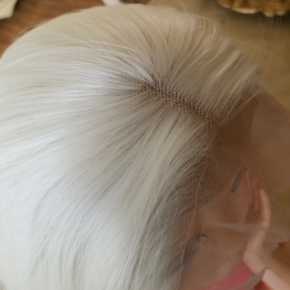 White Blonde Lacefront Wig 22-26 inches - Thumbnail 6