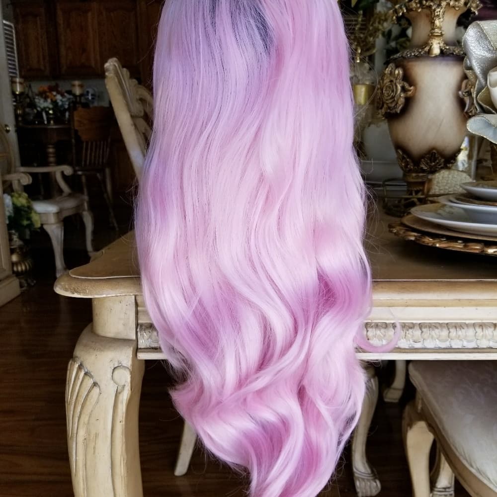 Ombre Pink Beauty LaceFront Wig Wig 22-24inches - Thumbnail 5