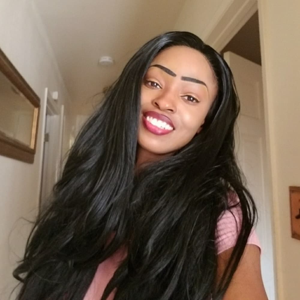 Used Straight Black Layered LaceFront Wig 28 - Thumbnail 5