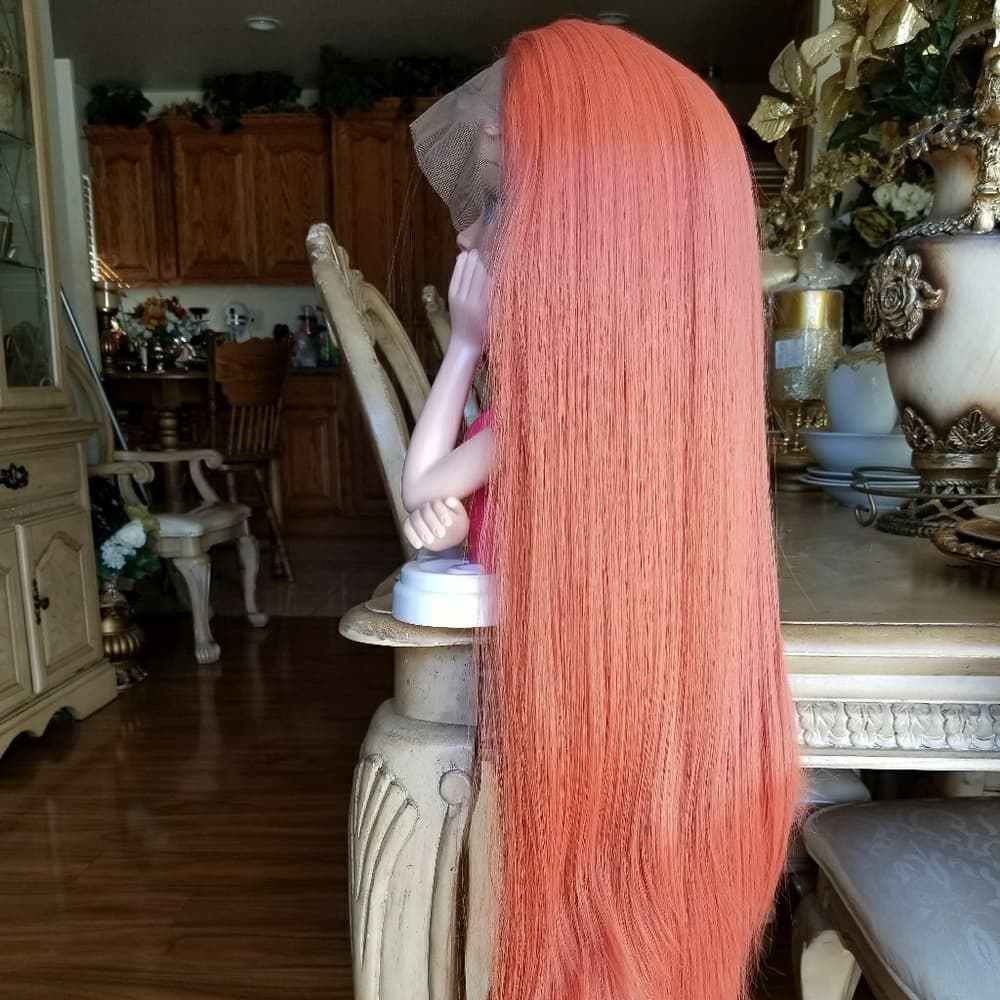 Pumpkin Orange Beauty Lacefront Wig 24-26inches - Thumbnail 5