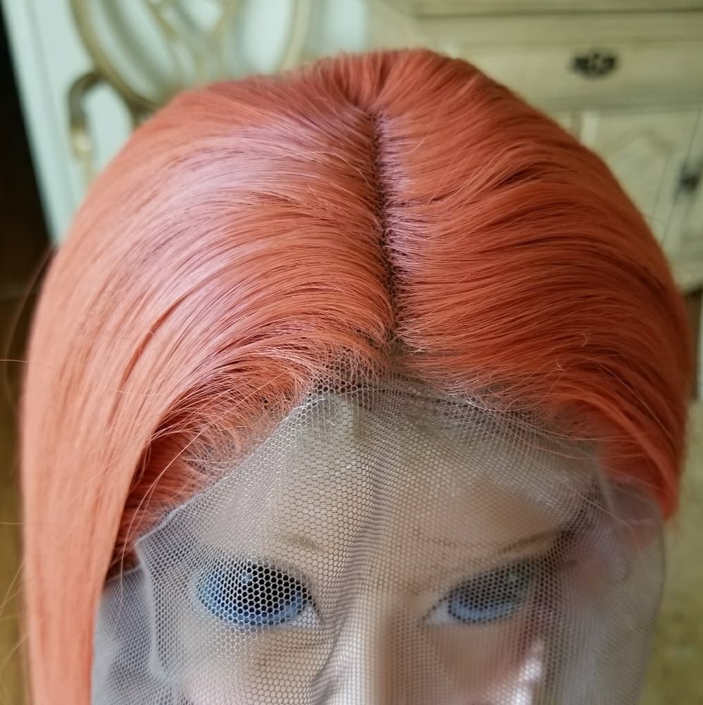 Pumpkin Orange Beauty Lacefront Wig 24-26inches - Thumbnail 4