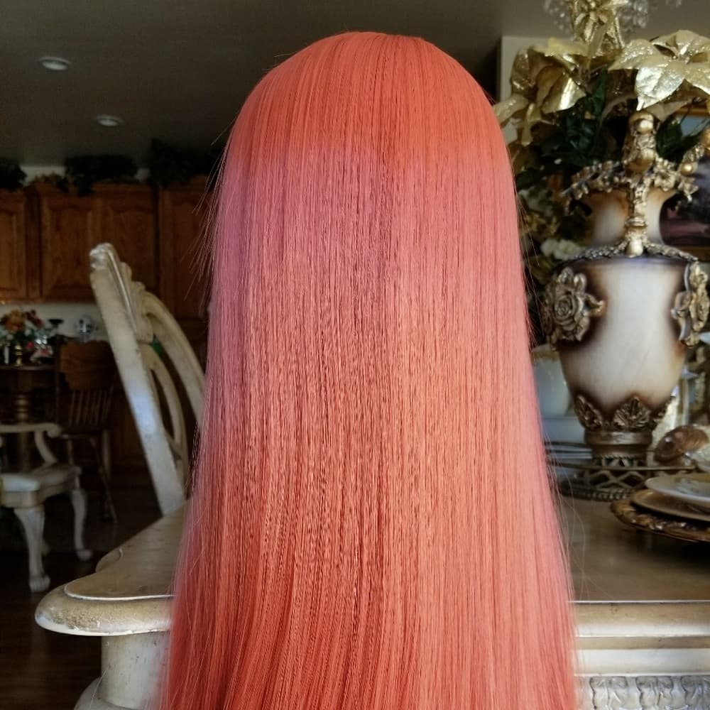 Pumpkin Orange Beauty Lacefront Wig 24-26inches - Thumbnail 7