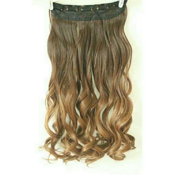 Ombre Full Head Clip In Extension Brown Blonde!! - Thumbnail 2