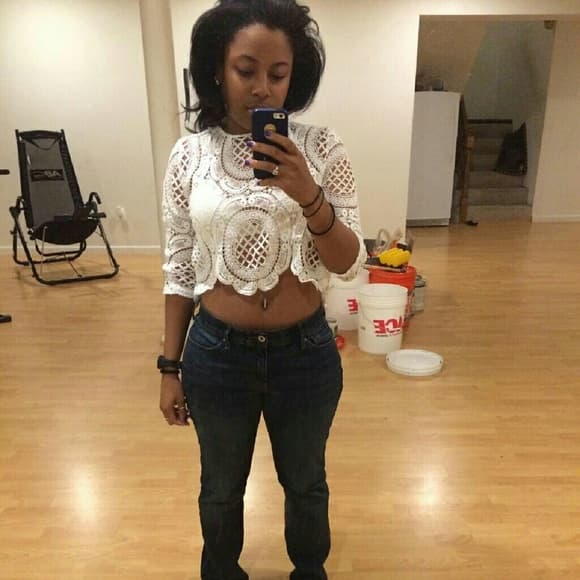 White Sexy Lace Hollow Crop Long Sleeve Top - Thumbnail 3