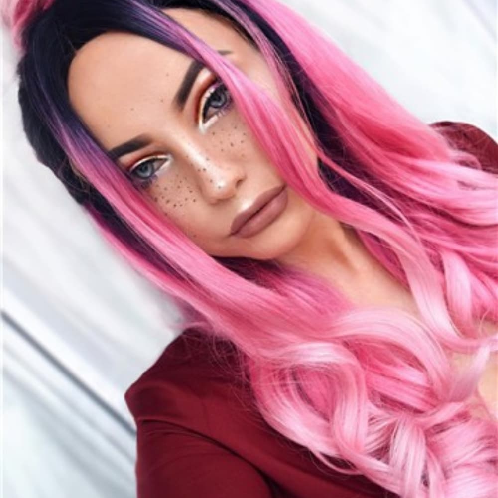 Ombre Purple Pink Lacefront 22-26 inches!! - Thumbnail 2