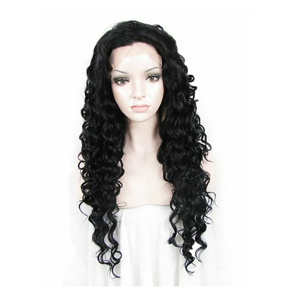 Black Curly Beauty Lacefront Wig Wig 24-26 inches