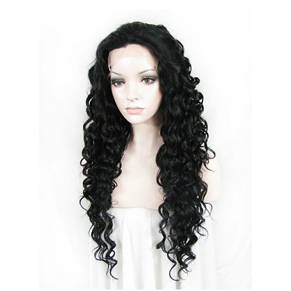 Black Curly Beauty Lacefront Wig Wig 24-26 inches - Thumbnail 3