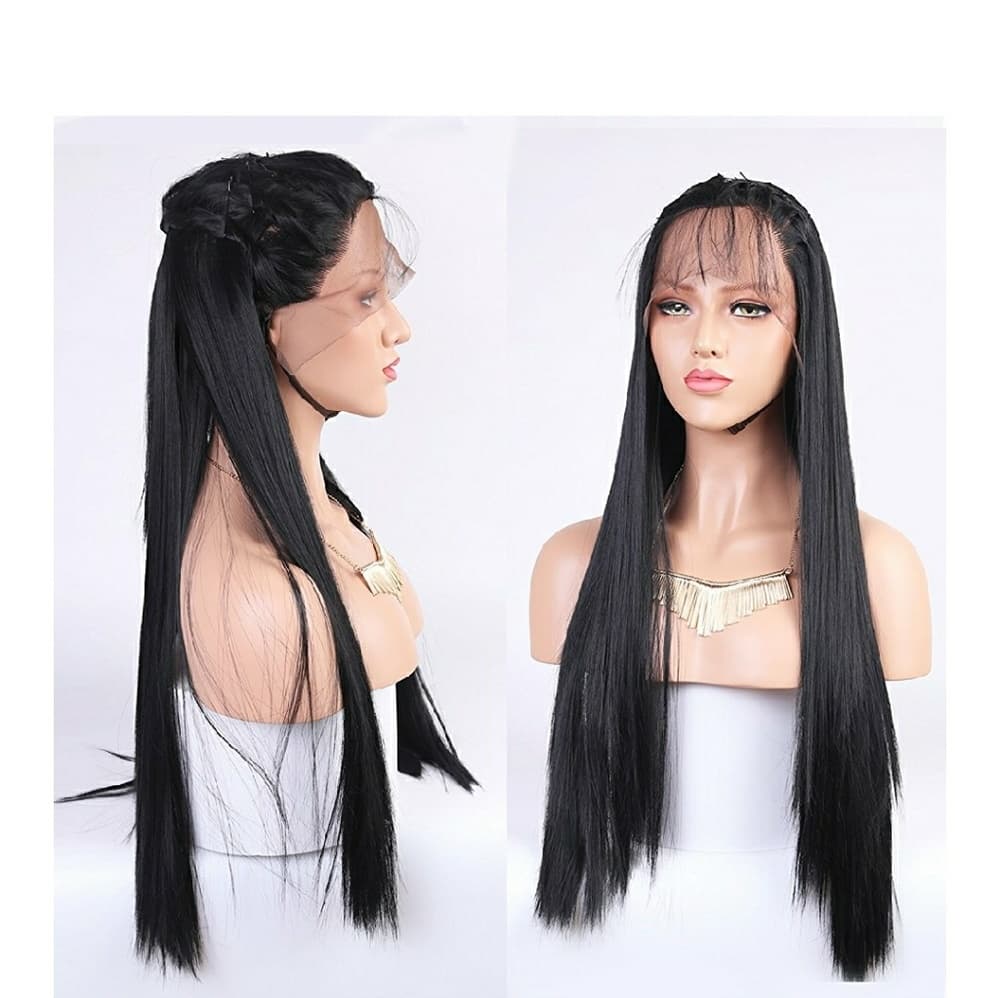 Black Straight Lacefront Wig 22-24 inches!! - Thumbnail 3