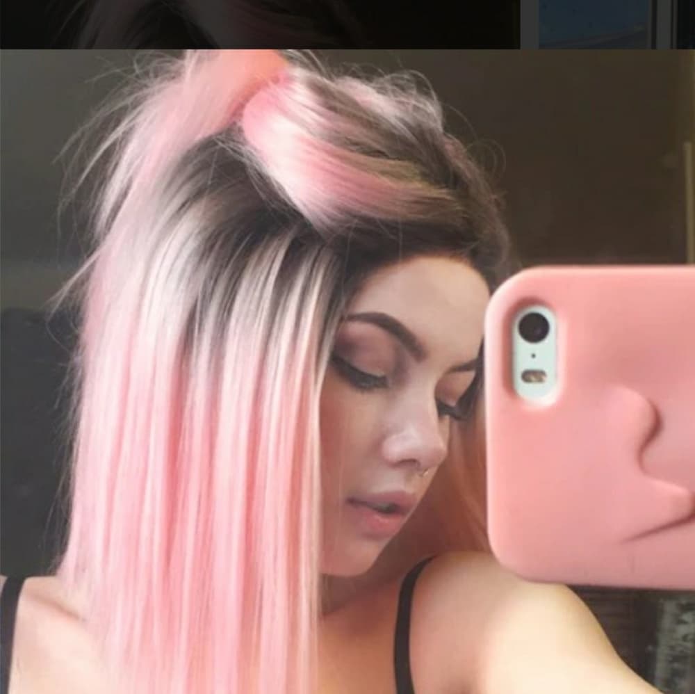 Ombre Pink Bob Beauty LaceFront Wig Wig - Thumbnail 6