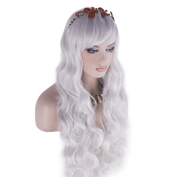 White Wavy Beauty Wig 24-28 inches!! - Thumbnail 5