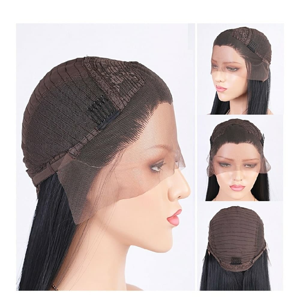 Black Straight Lacefront Wig 22-24 inches!! - Thumbnail 4