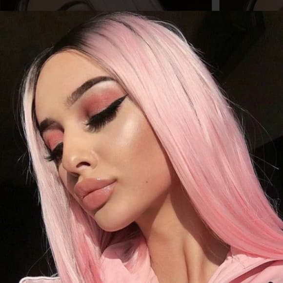 Ombre Pink Bob Beauty LaceFront Wig Wig - Thumbnail 8