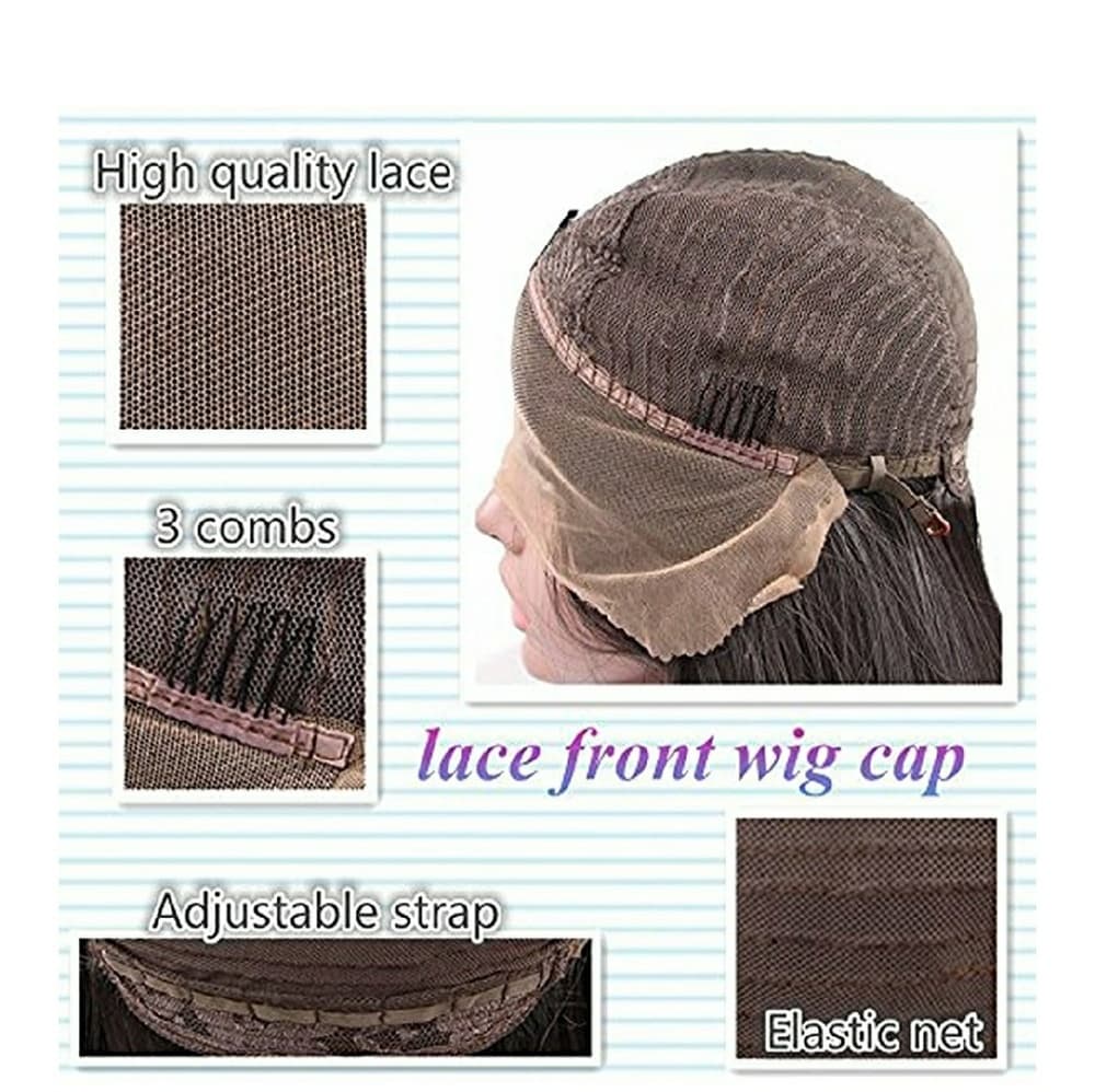 Ombre Black Gray Purple Beauty Lacefront Wig 22-26 - Thumbnail 4
