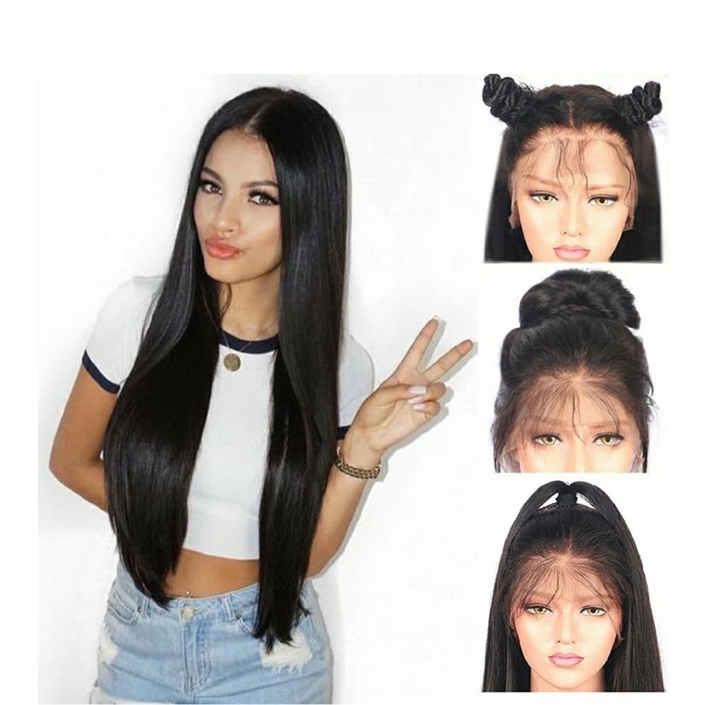 Black Straight Lacefront Wig 22-24 inches!! - Thumbnail 7