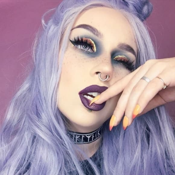 Lilac Purple Beauty Lacefront Wig 22-24inches - Thumbnail 7