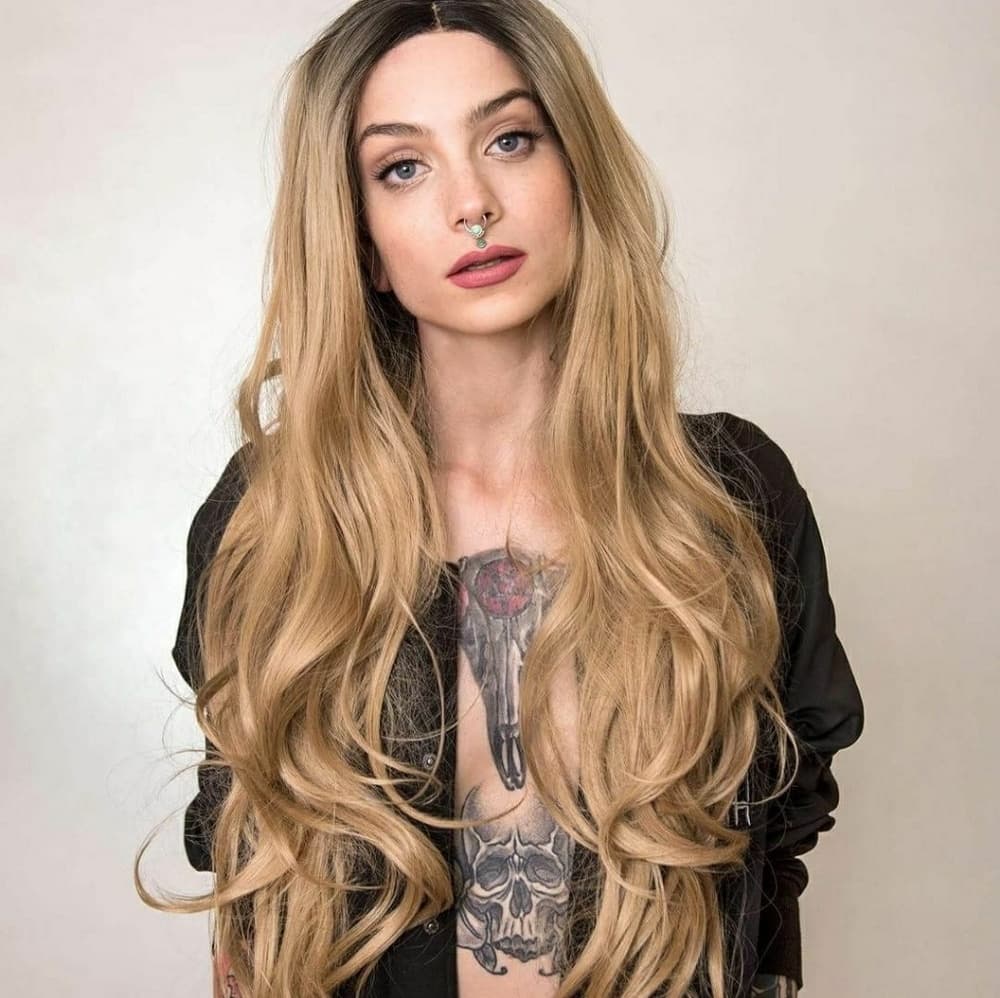 Ombre Blonde Beauty LaceFront Wig Wig 22-26 inch - Thumbnail 2