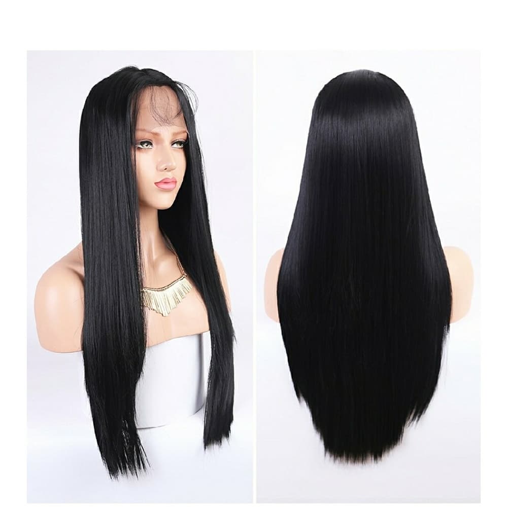 Black Straight Lacefront Wig 22-24 inches!! - Thumbnail 5