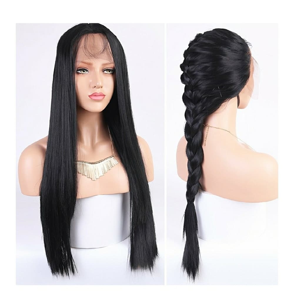 Black Straight Lacefront Wig 22-24 inches!! - Thumbnail 2