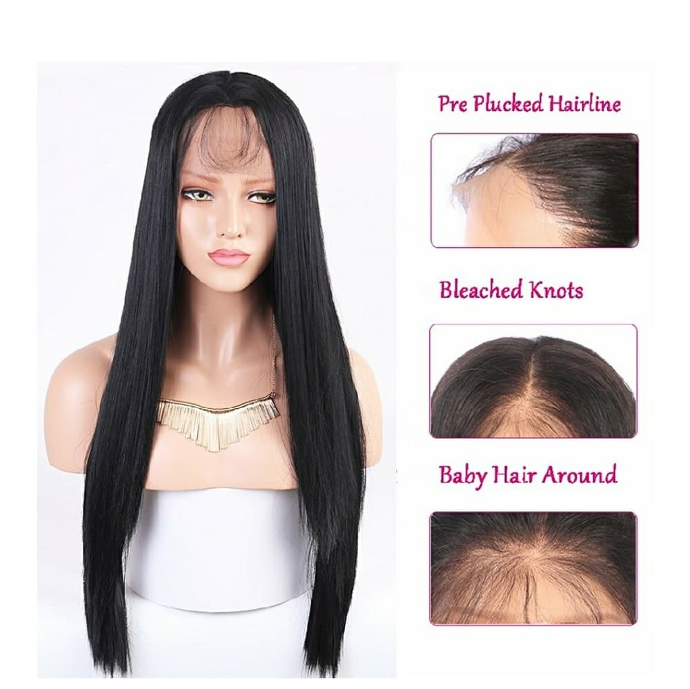 Black Straight Lacefront Wig 22-24 inches!!