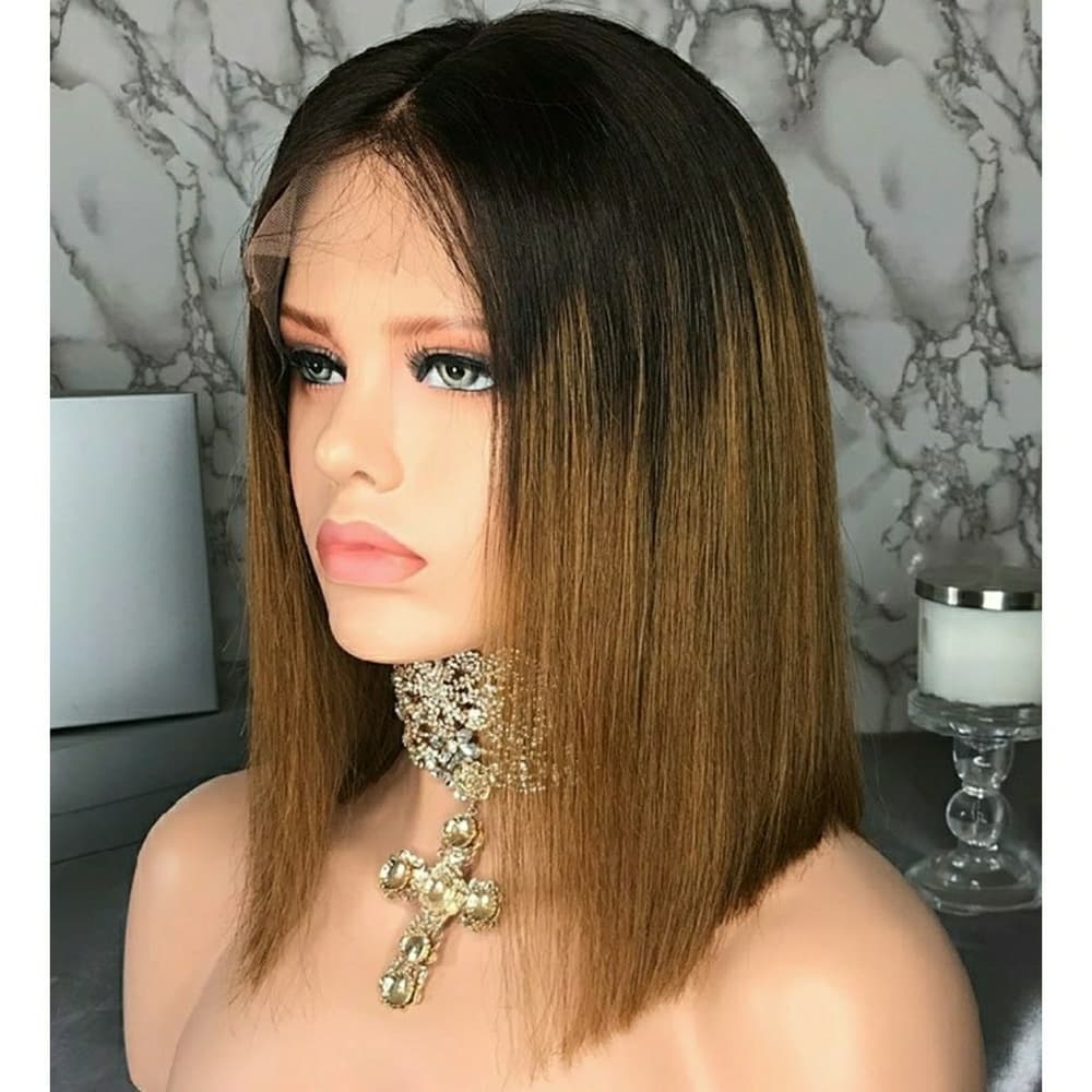 Ombre Short Bob #1b/30 Brazilian Remy - Thumbnail 4