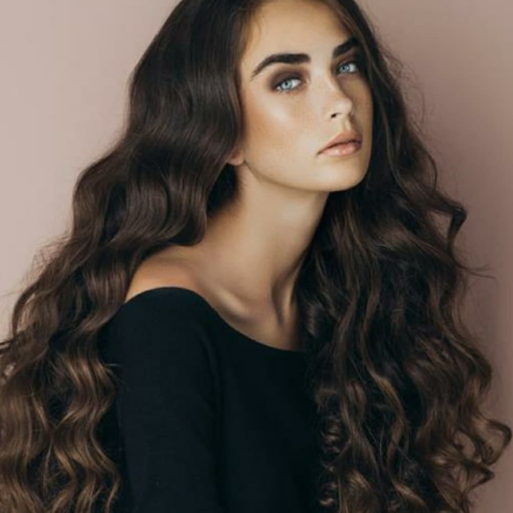 Dark Brown Wavy Beauty Lace Front Wig Wig 22-24inc