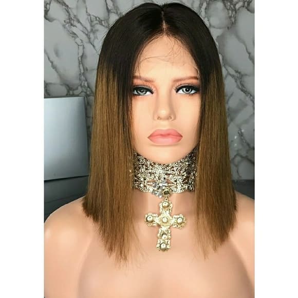 Ombre Short Bob #1b/30 Brazilian Remy - Thumbnail 6