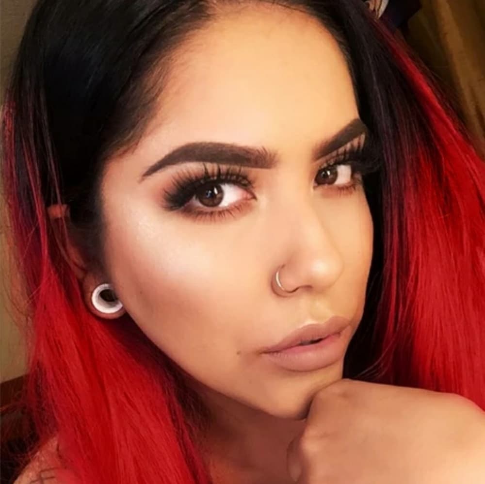 Ombre Black Red Beauty LaceFront Wig Wig 22-26inch - Thumbnail 2