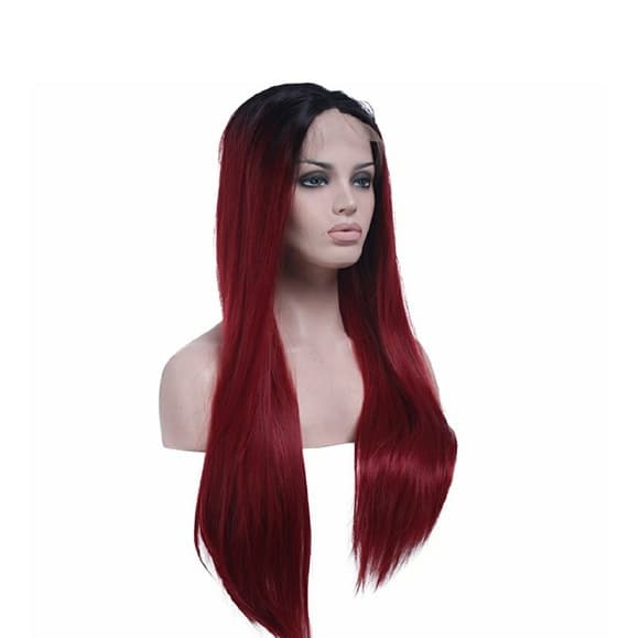 Ombre Burgundy LaceFront wig 24-26 inches - Thumbnail 9