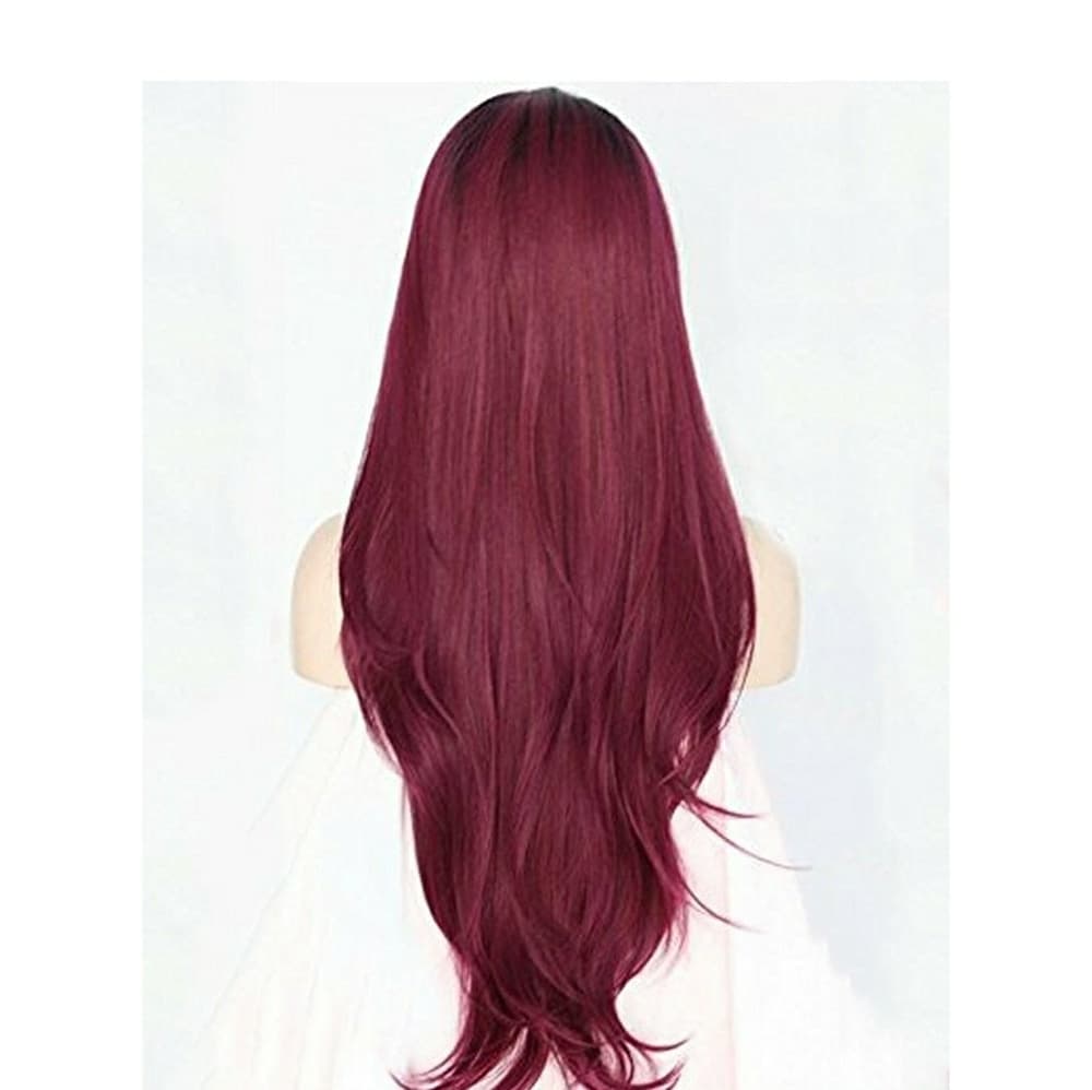 Ombre Burgundy LaceFront wig 24-26 inches - Thumbnail 5