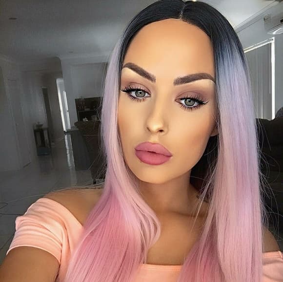 Ombre Pink Beauty LaceFront Wig - Thumbnail 2
