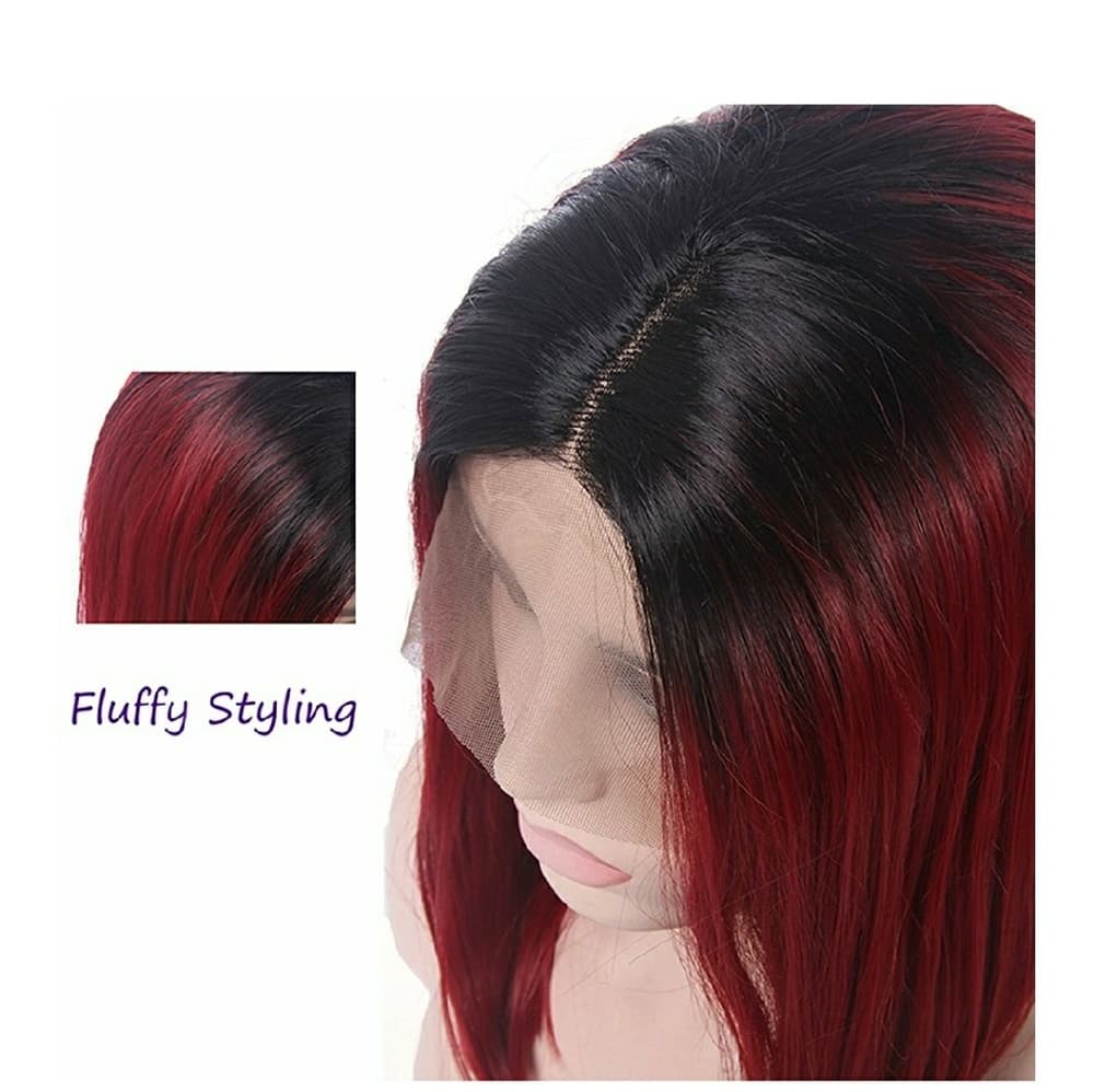 Ombre Burgundy LaceFront wig 24-26 inches - Thumbnail 4