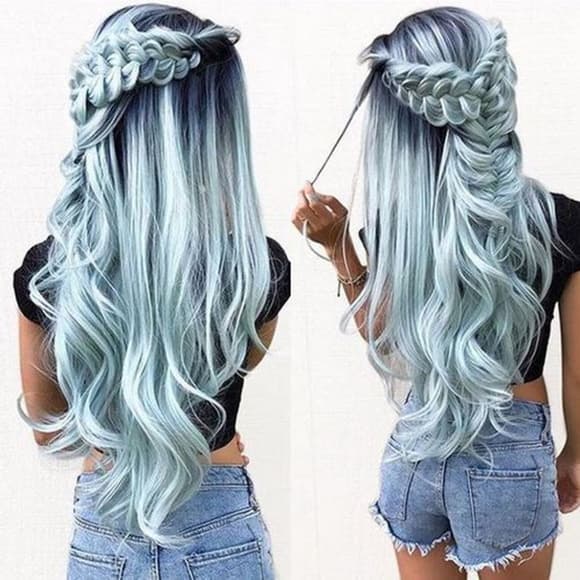 Ombre Light Bluish Lace Front Wig 24-26 inches!! - Thumbnail 2