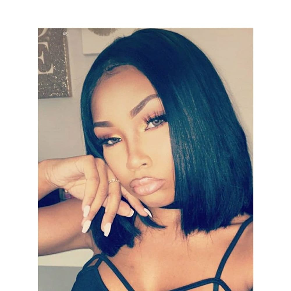 Black Yaki Bob Beauty LaceFront!! - Thumbnail 6