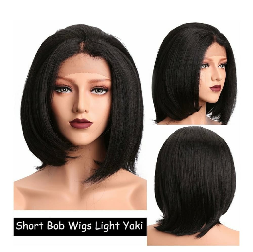 Black Yaki Bob Beauty LaceFront!! - Thumbnail 3