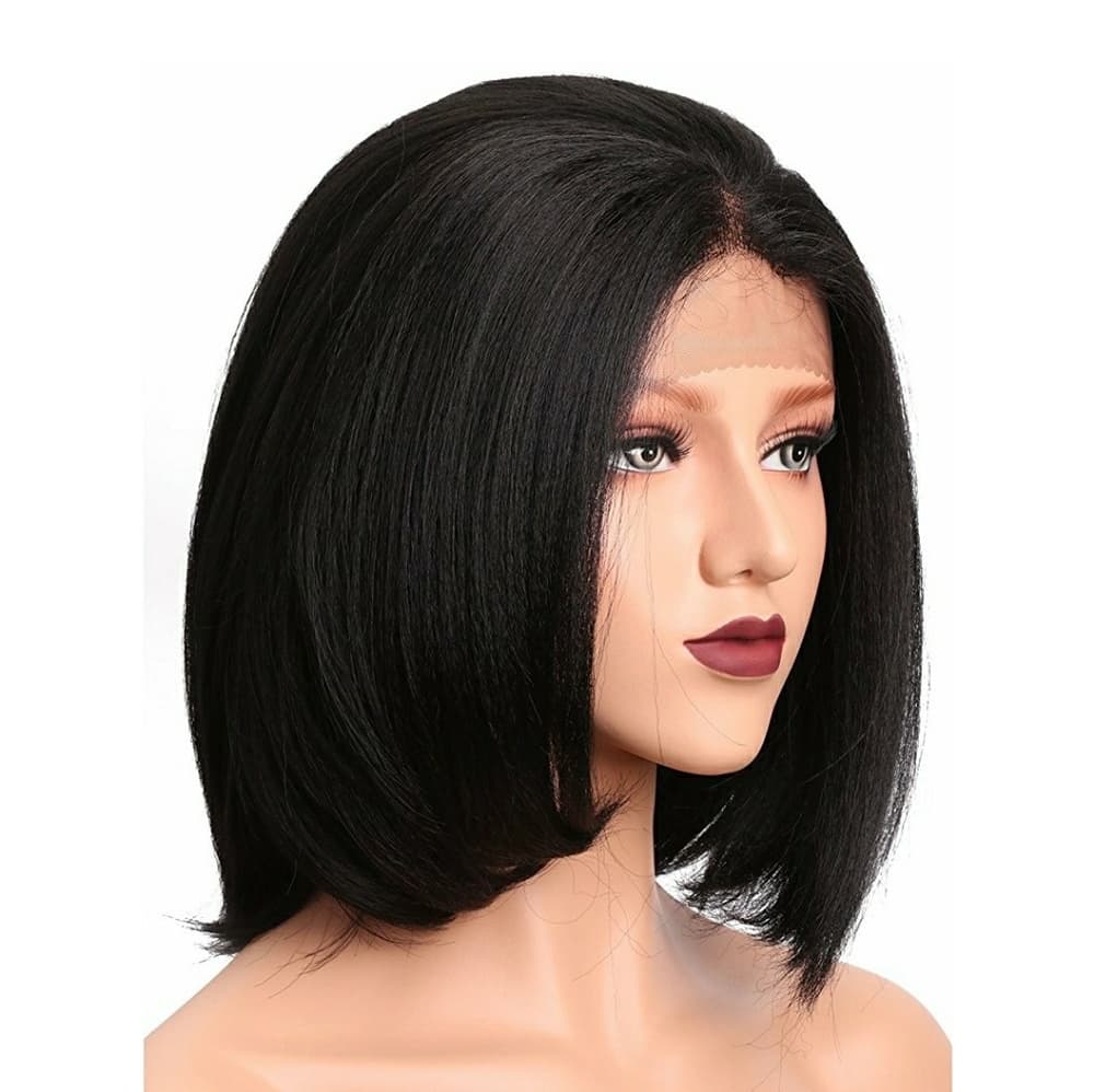 Black Yaki Bob Beauty LaceFront!! - Thumbnail 4