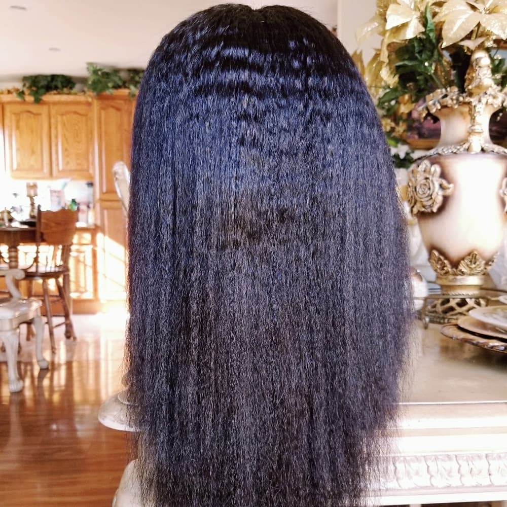 Italian Yaki Virgin Remy Human Hair Wig 14 inches - Thumbnail 8