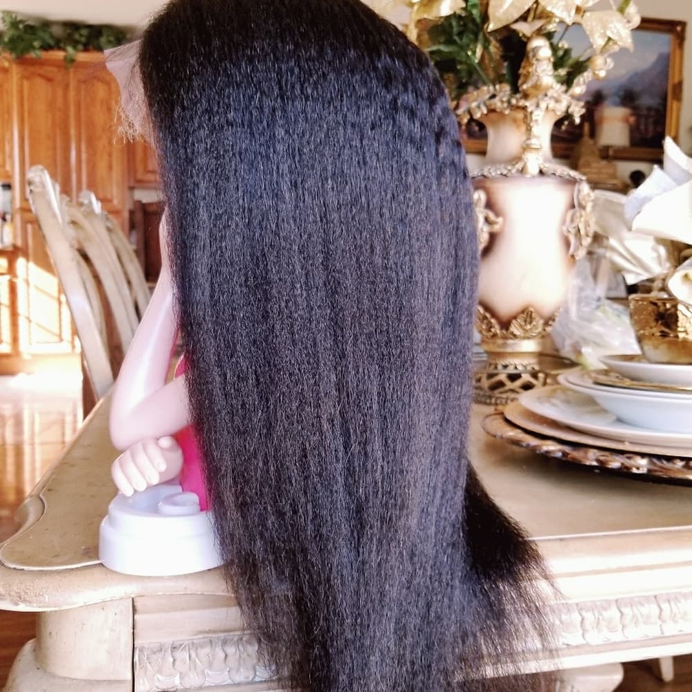 Italian Yaki Virgin Remy Human Hair Wig 14 inches
