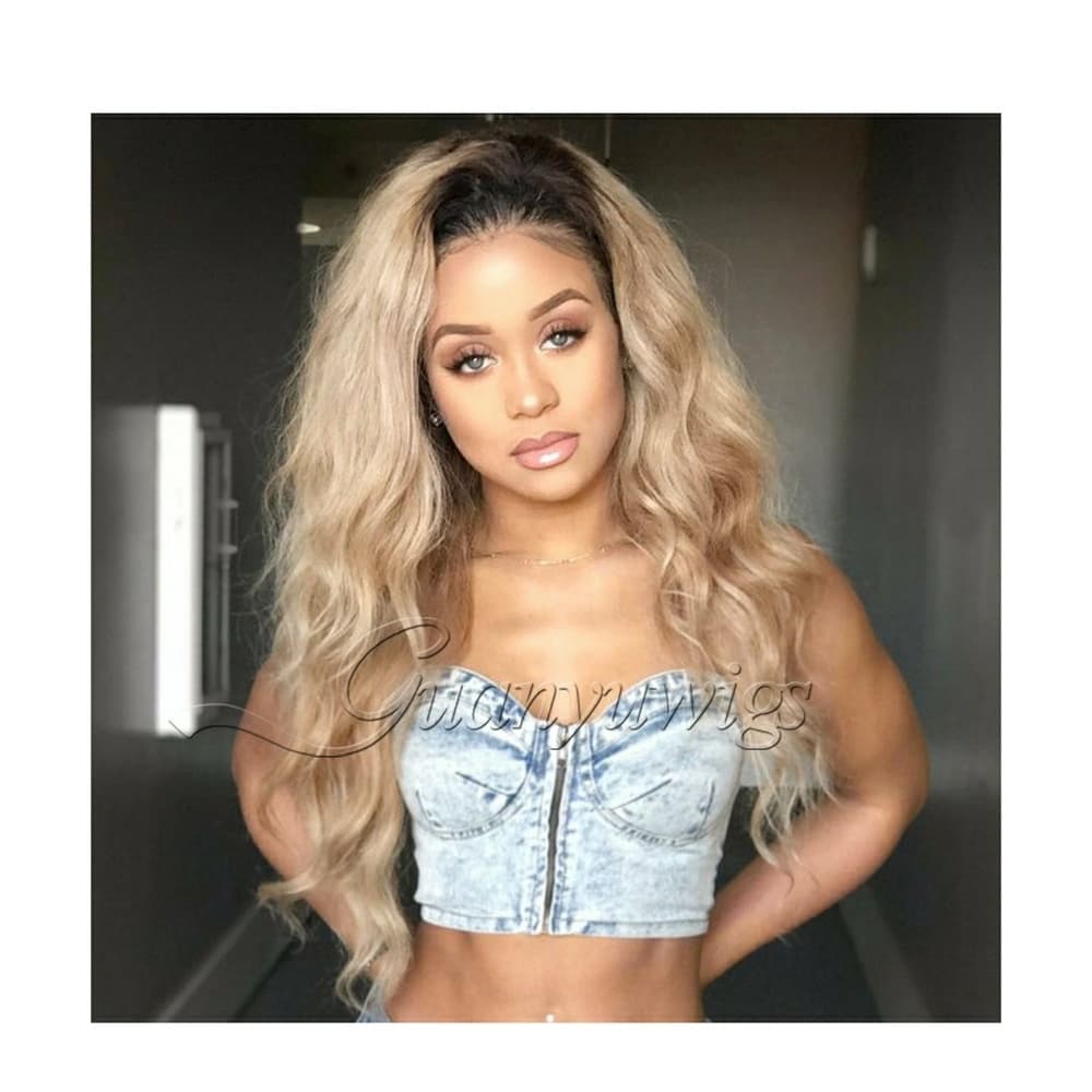 Blonde Ombre Human Hair LaceFront Wig - Thumbnail 5