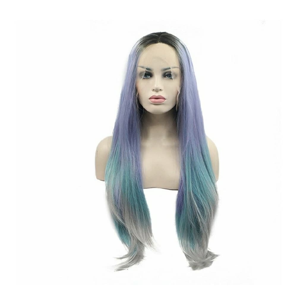 3 Tones Ombre Gray Beauty LaceFront Wig - Thumbnail 4