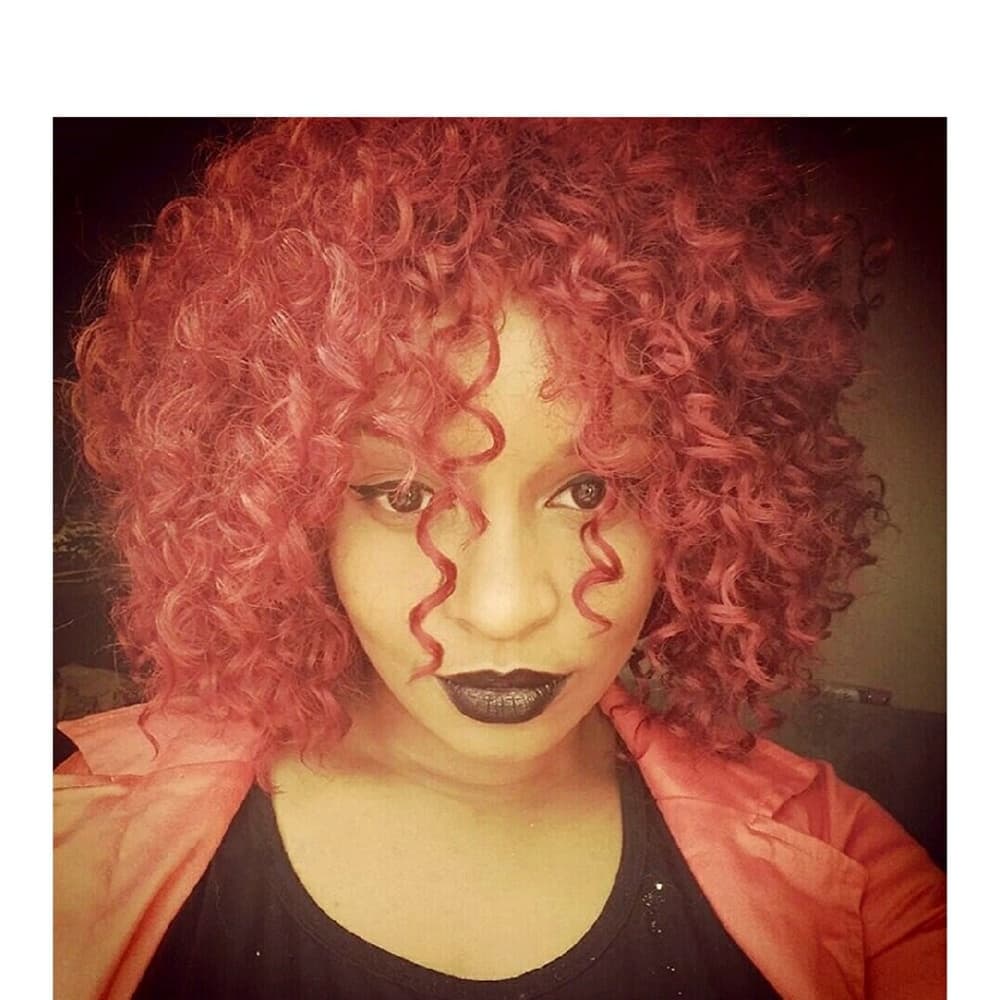 Dark Red Beauty Curly Wig - Thumbnail 3