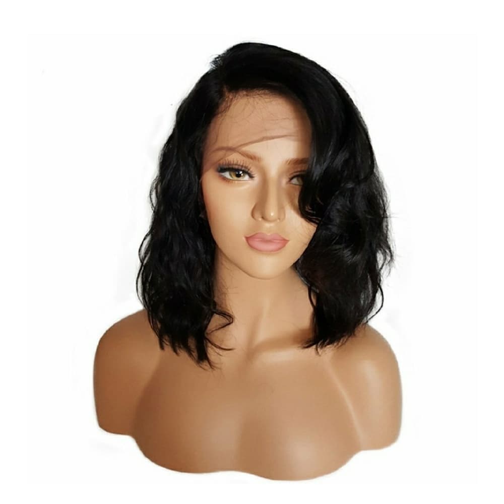 Virgin Brazilian Wavy LaceFront Wig 12 inches!! - Thumbnail 4