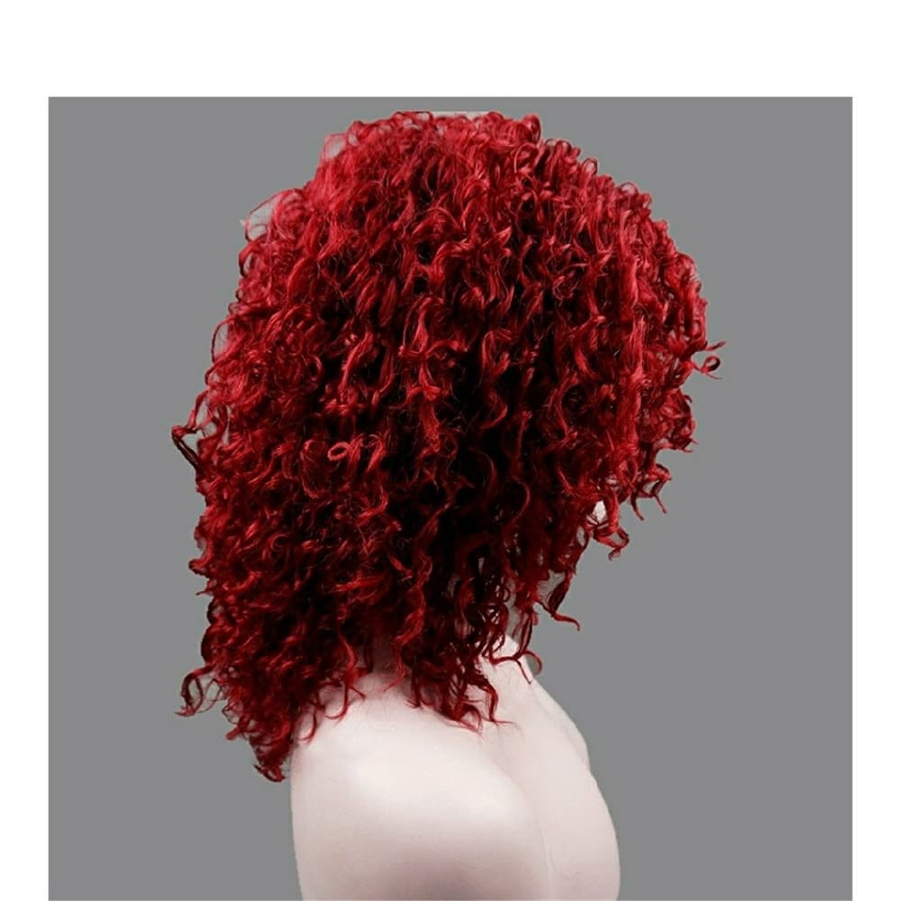 Dark Red Beauty Curly Wig - Thumbnail 2