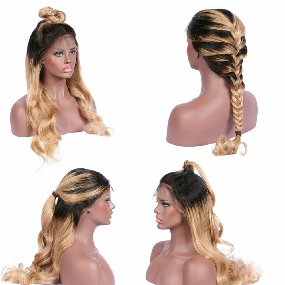 Blonde Ombre Human Hair LaceFront Wig - Thumbnail 4