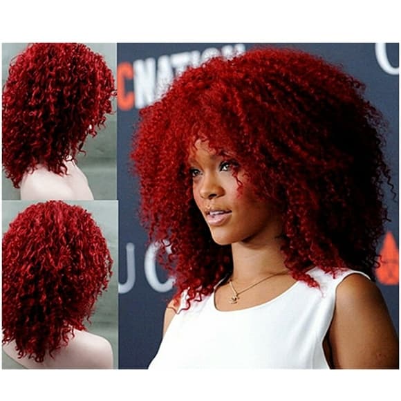 Dark Red Beauty Curly Wig - Thumbnail 5