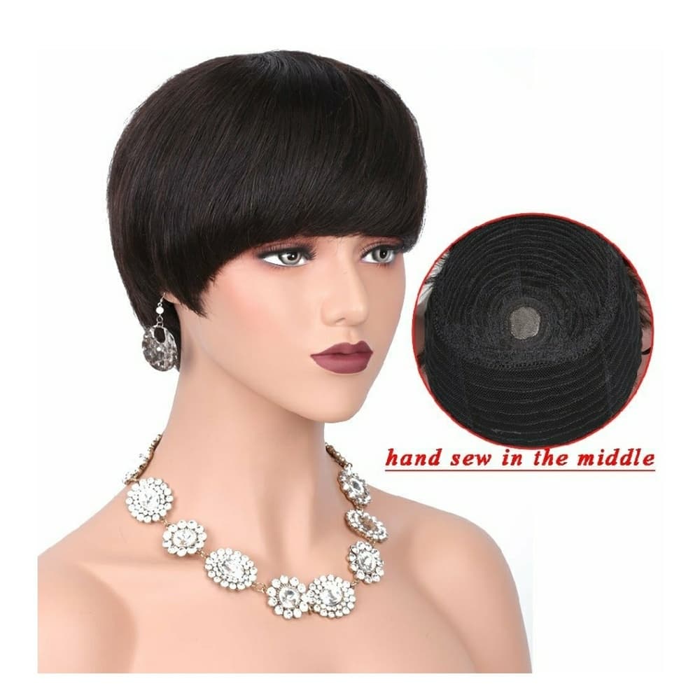 Brazilian Virgin Human Hair Bob Wig - Thumbnail 2