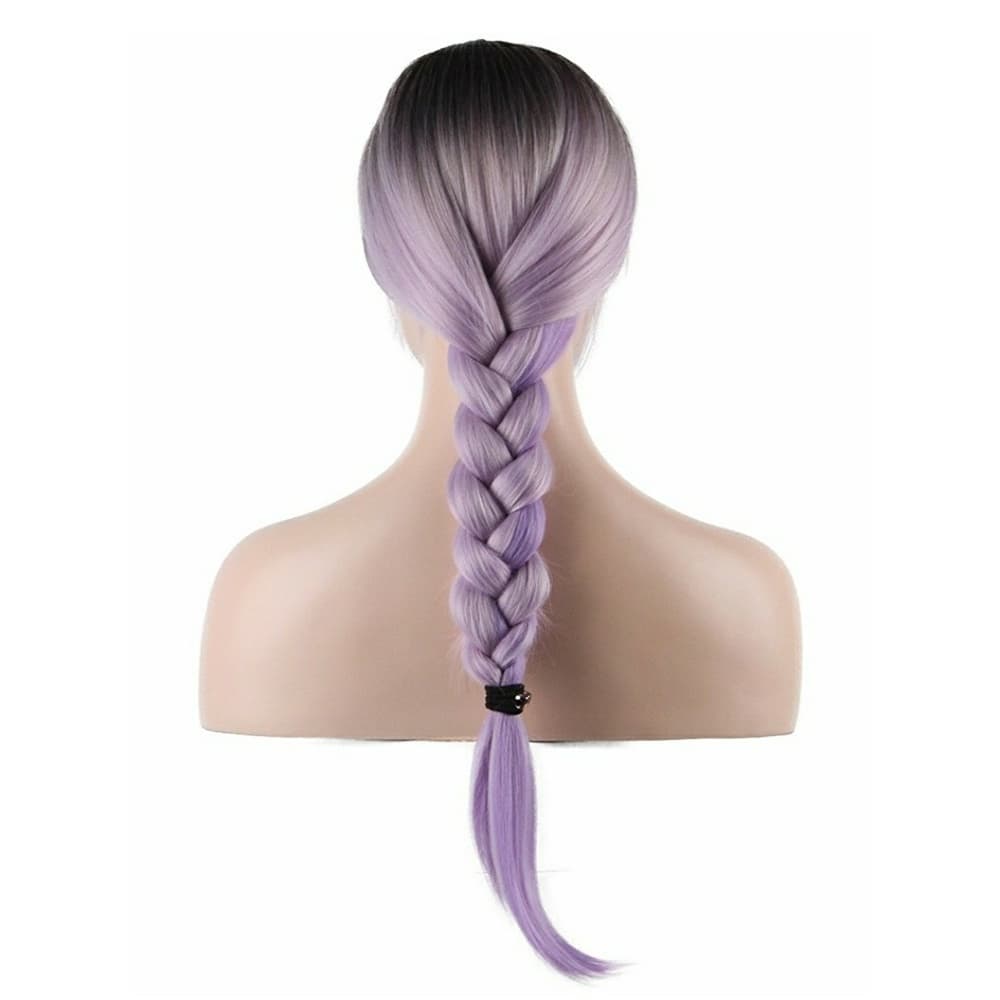 Ombre Black Light Purple Lace Wig 22-24 inches - Thumbnail 2