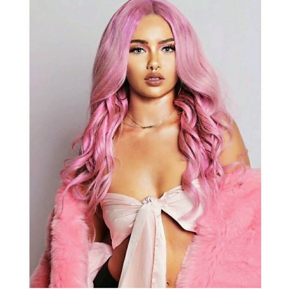 Pink Beauty Virgin Human Hair LaceFront Wig 26 inc