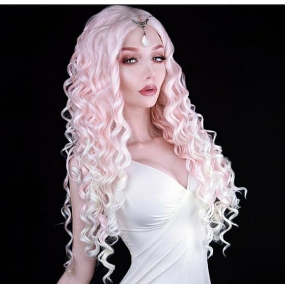 Pink White Tip Beauty Lacefront Wig 24-28 inches!! - Thumbnail 3